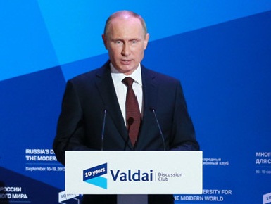 Vladimir Putin la Valdai